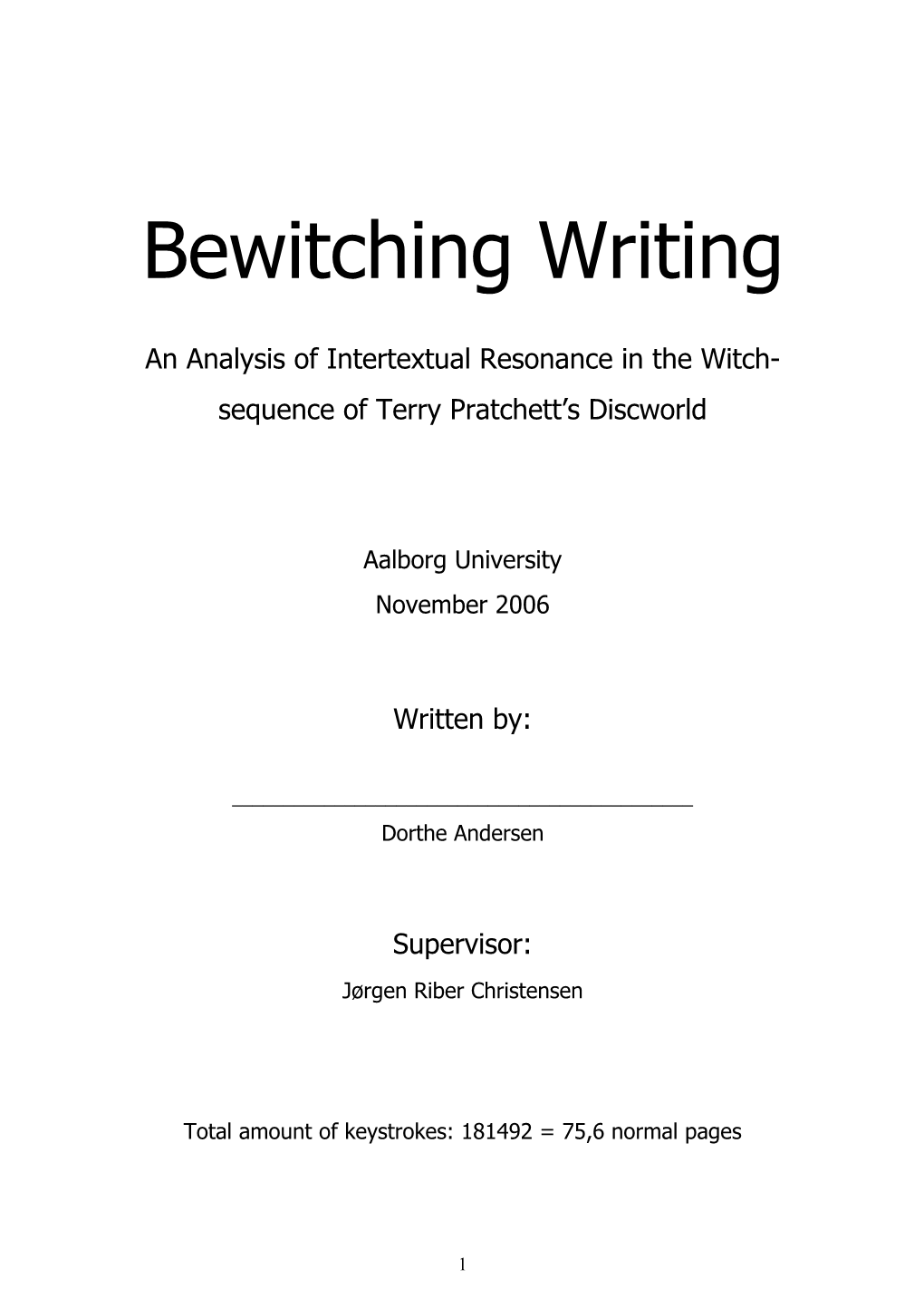 Bewitching Writing