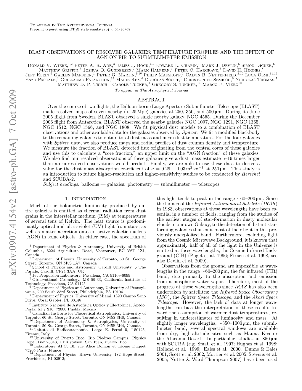 Temperature Profiles and the Effect of AGN on Submillimeter Emission