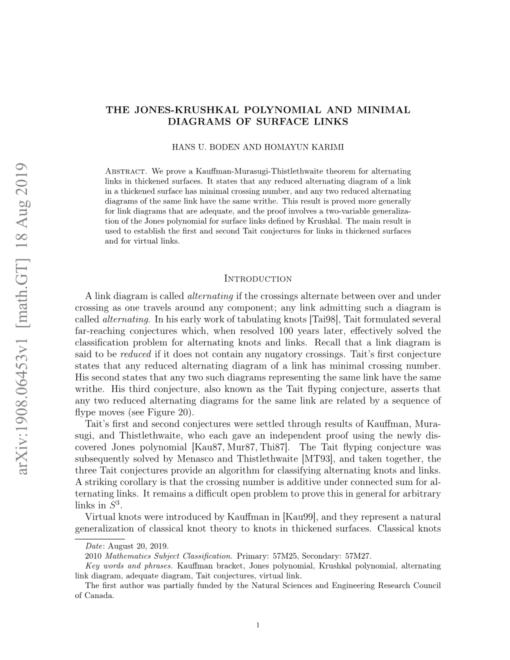 The Jones-Krushkal Polynomial and Minimal Diagrams of Surface Links