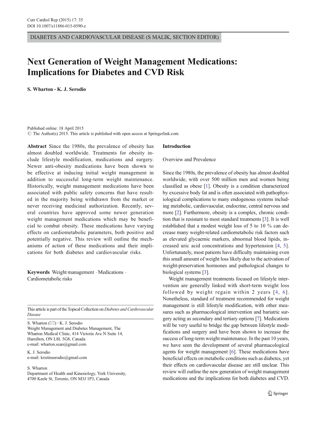 Next Generation of Weight Management Medications: Implications for Diabetes and CVD Risk