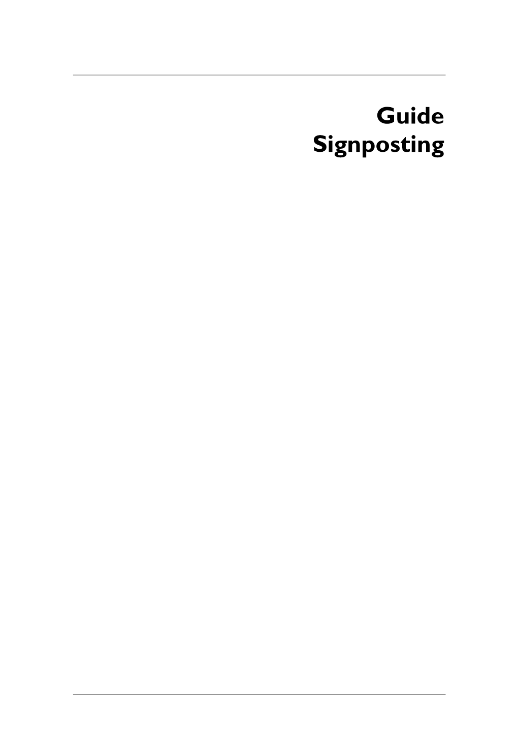 Guide Signposting