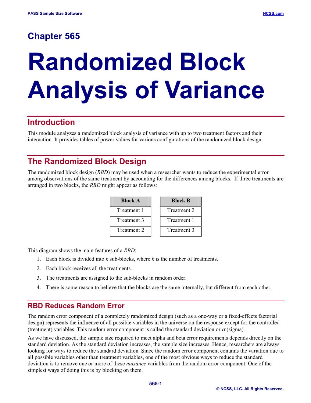 Randomized Block Analysis of Variance