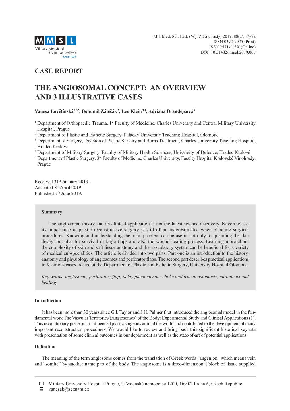 The Angiosomal Concept:€ an Overview And€3