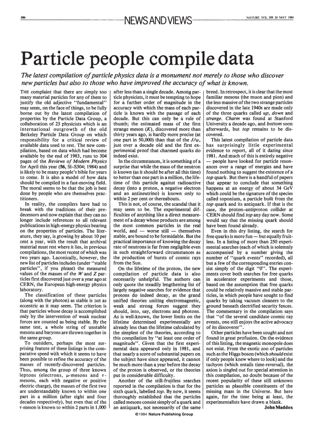 Particle People Compile Data