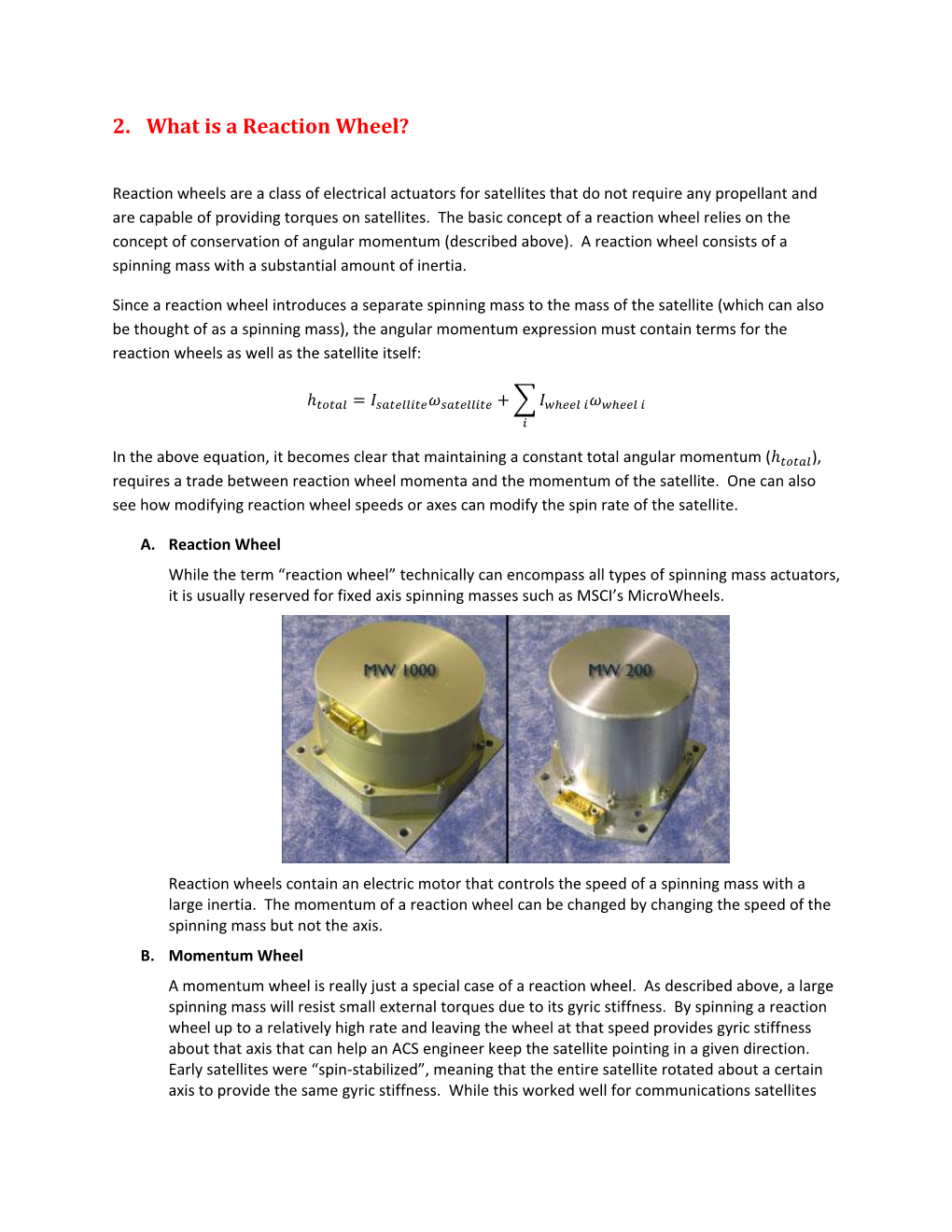 2. What Is a Reaction Wheel?