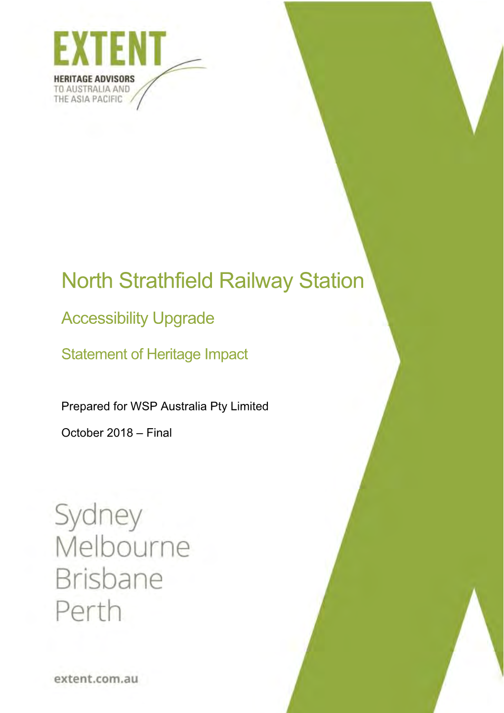 North Strathfield Railway Station Accessibility Upgrade Statement Of