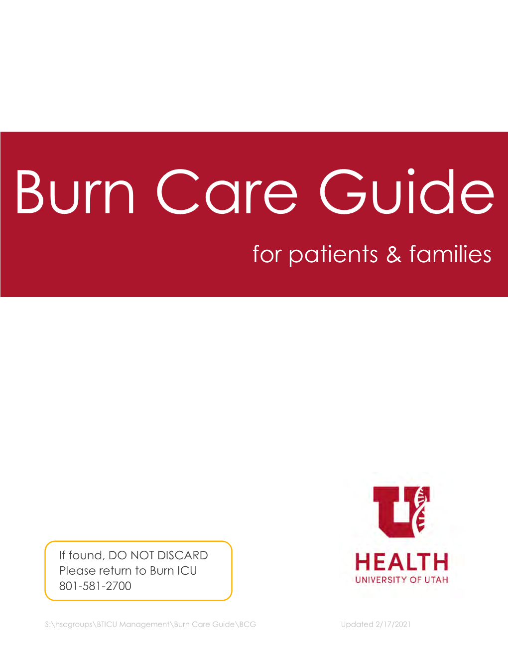 Burn Center Patient Guide