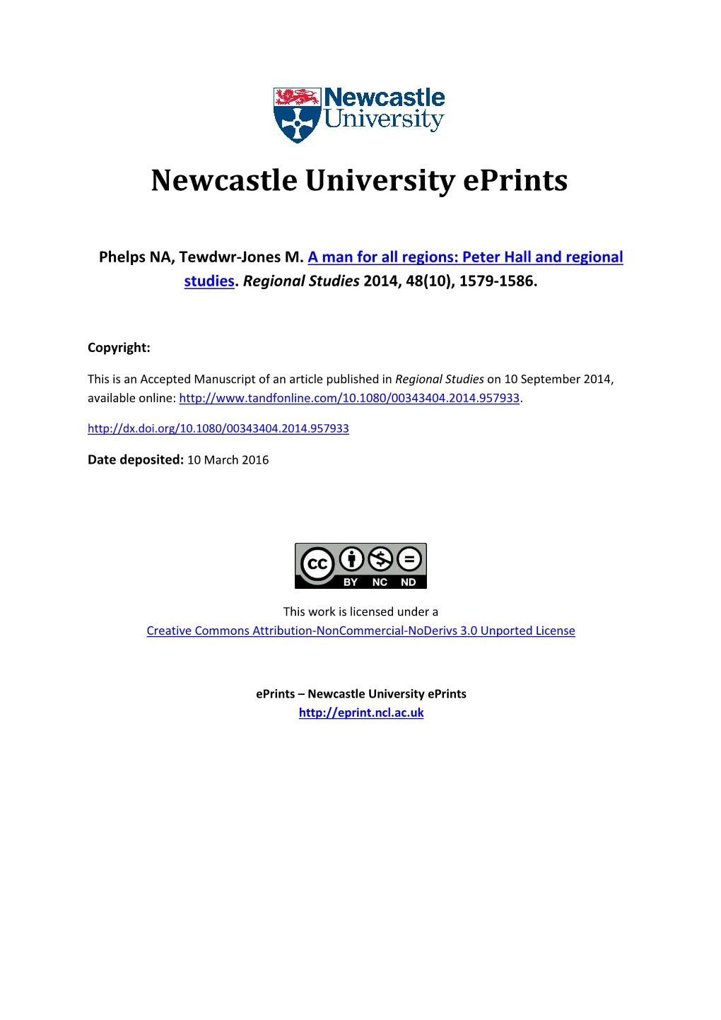 Newcastle University Eprints