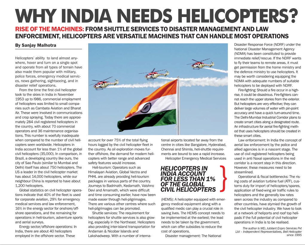 Why India Needs Helicopters?