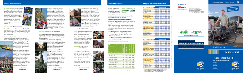 Freizeitfietsenbus R51 Bocholt · Coesfeld Freizeit Im Münsterland Fahrkarten & Preise Fahrplan Freizeitfietsenbus R51 Wir Fahren Für Sie