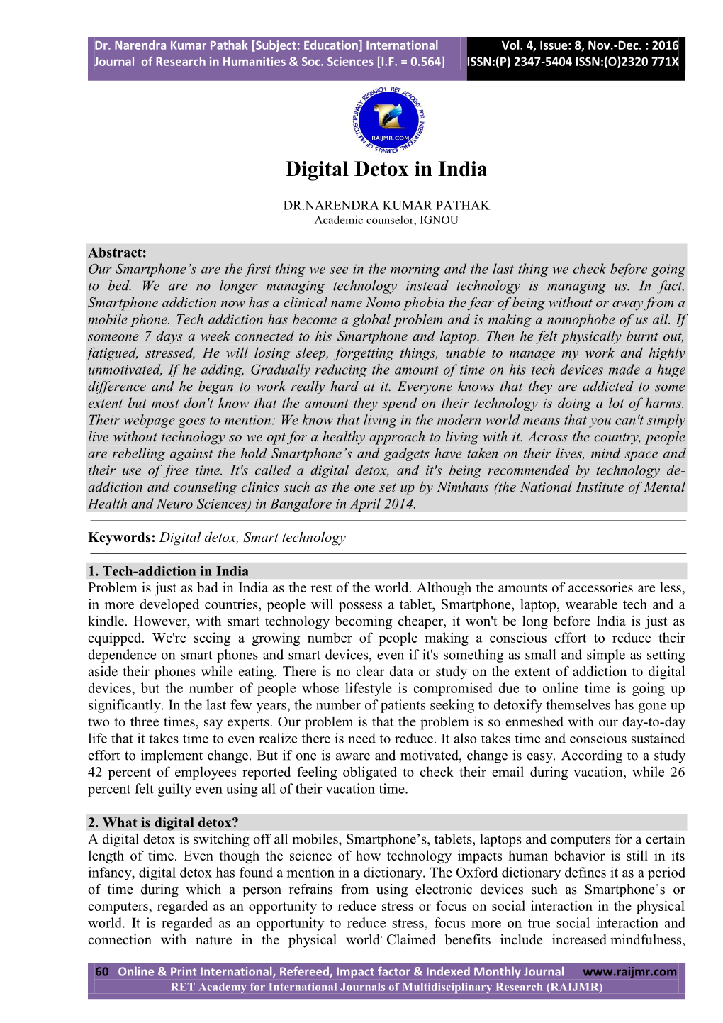 Digital Detox in India