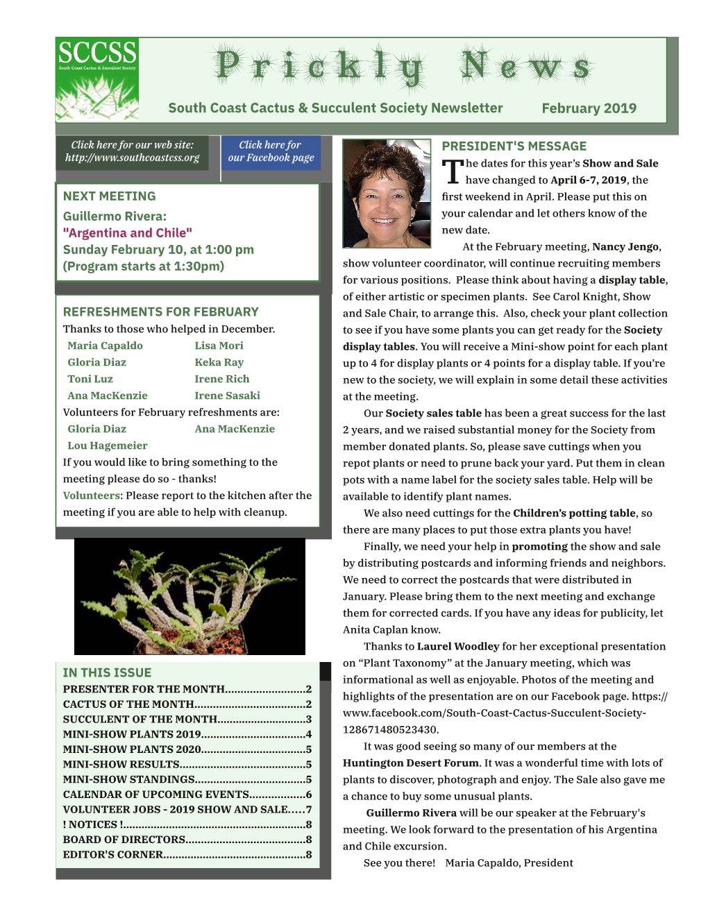 Prickly News 2019-02 February