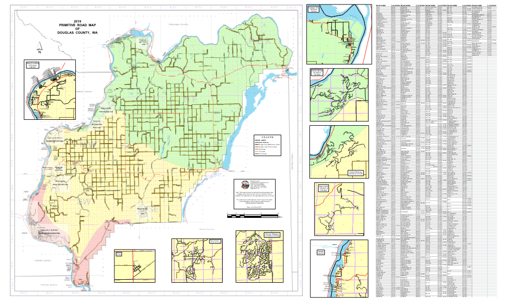 Douglas County Primitive Roads Map (PDF)