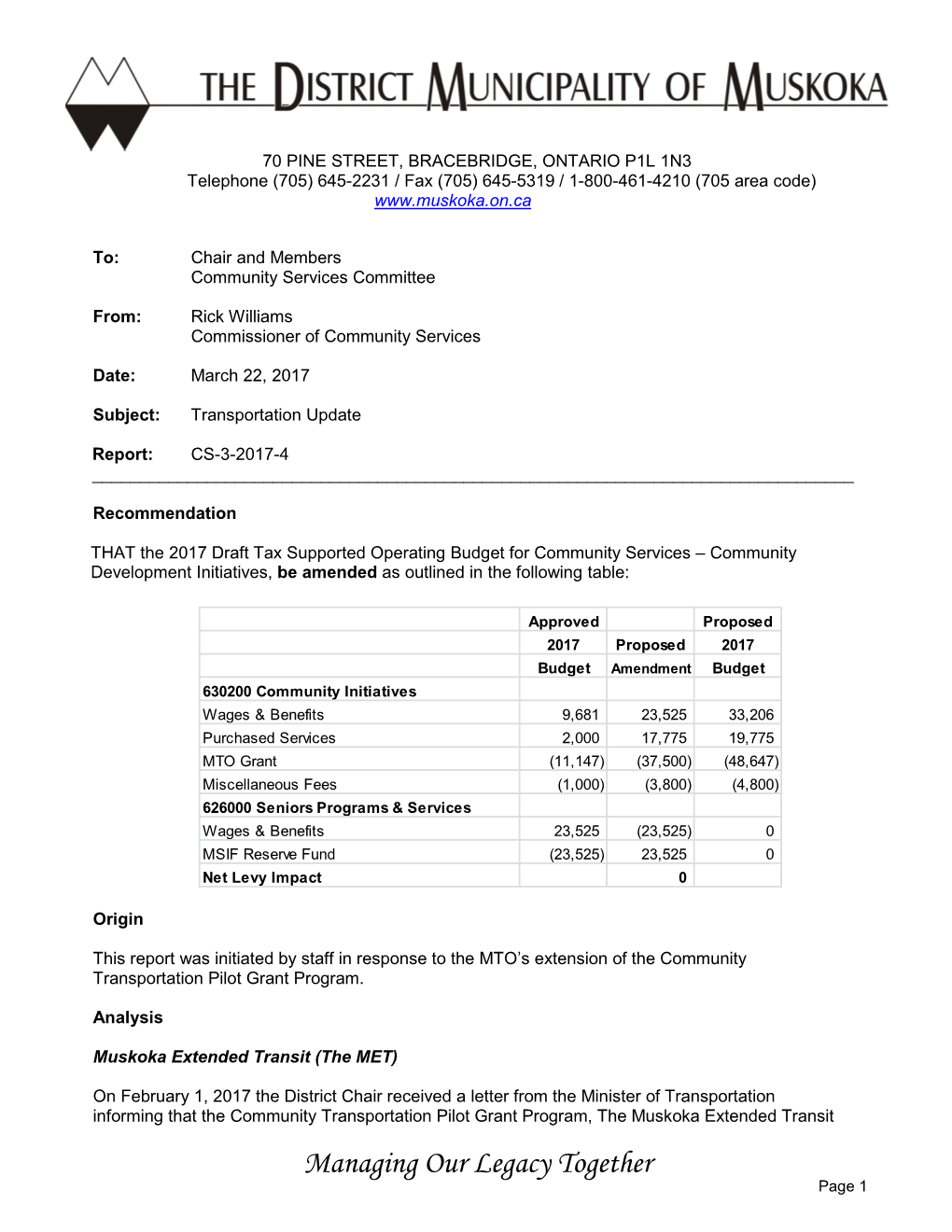 Council Report Template