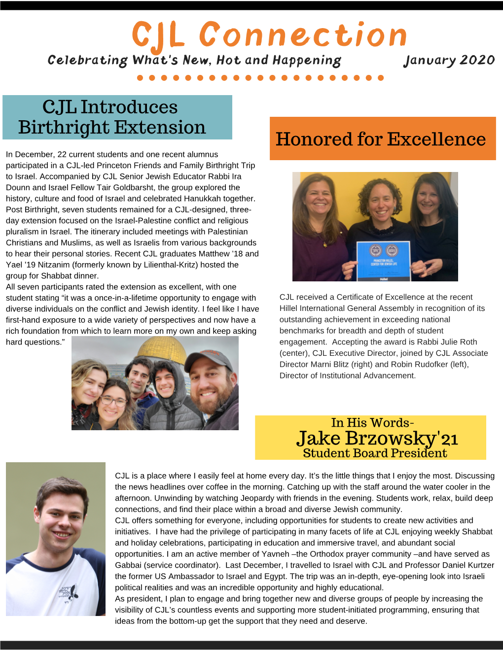 CJL Connection Newsletter