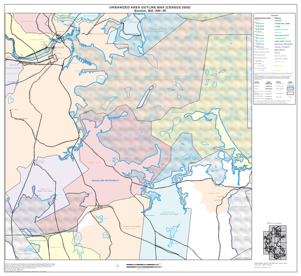 URBANIZED AREA OUTLINE MAP (CENSUS 2000) Boston, MA--NH--RI