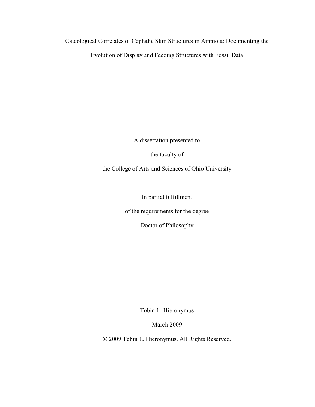 Osteological Correlates of Cephalic Skin Structures in Amniota: Documenting The