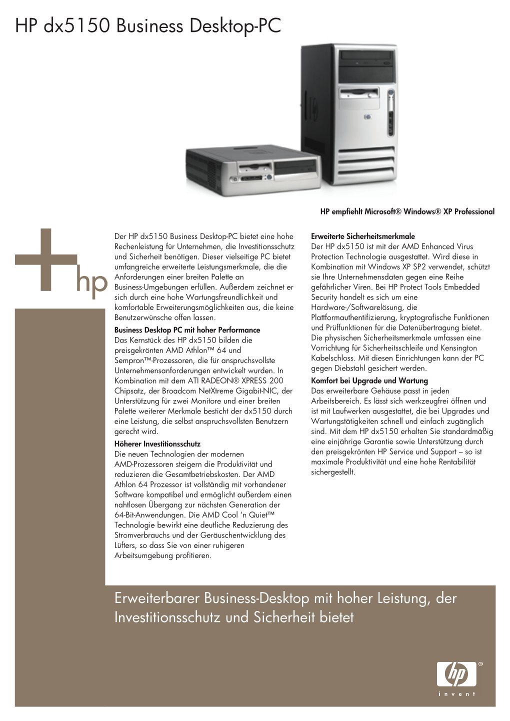 HP Dx5150 Business Desktop-PC