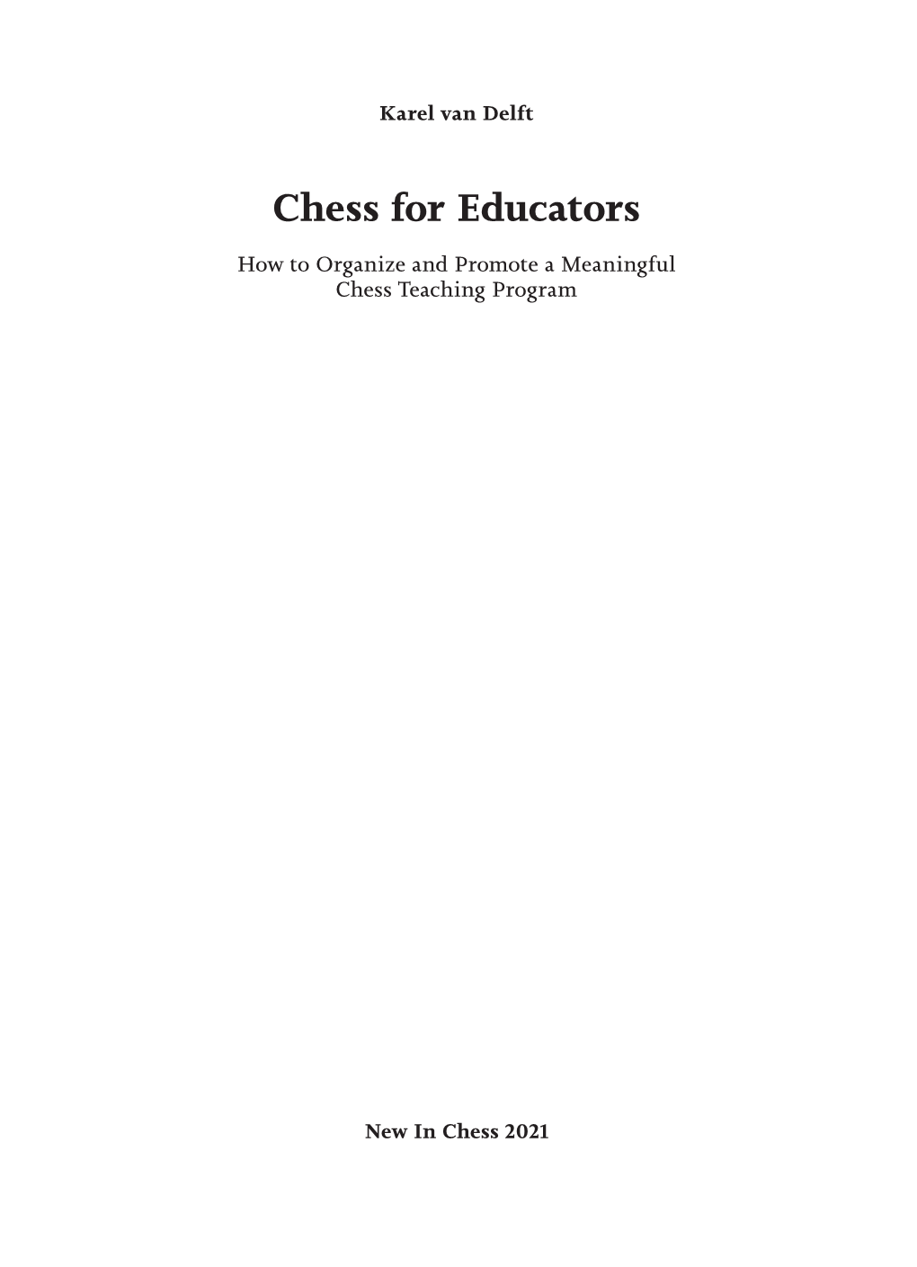 Chess for Educators