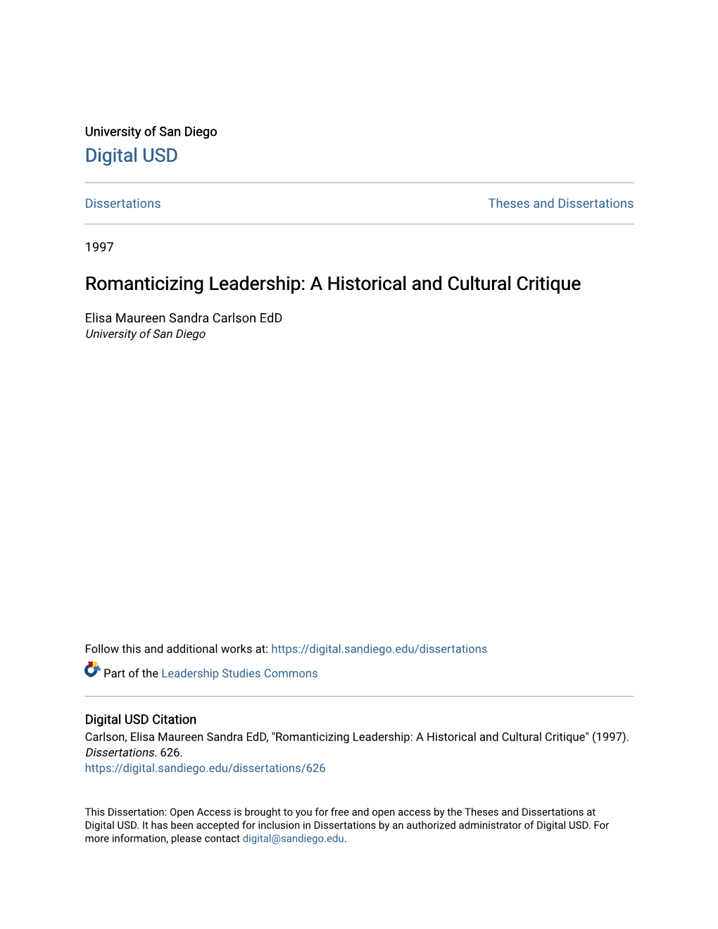 Romanticizing Leadership: a Historical and Cultural Critique