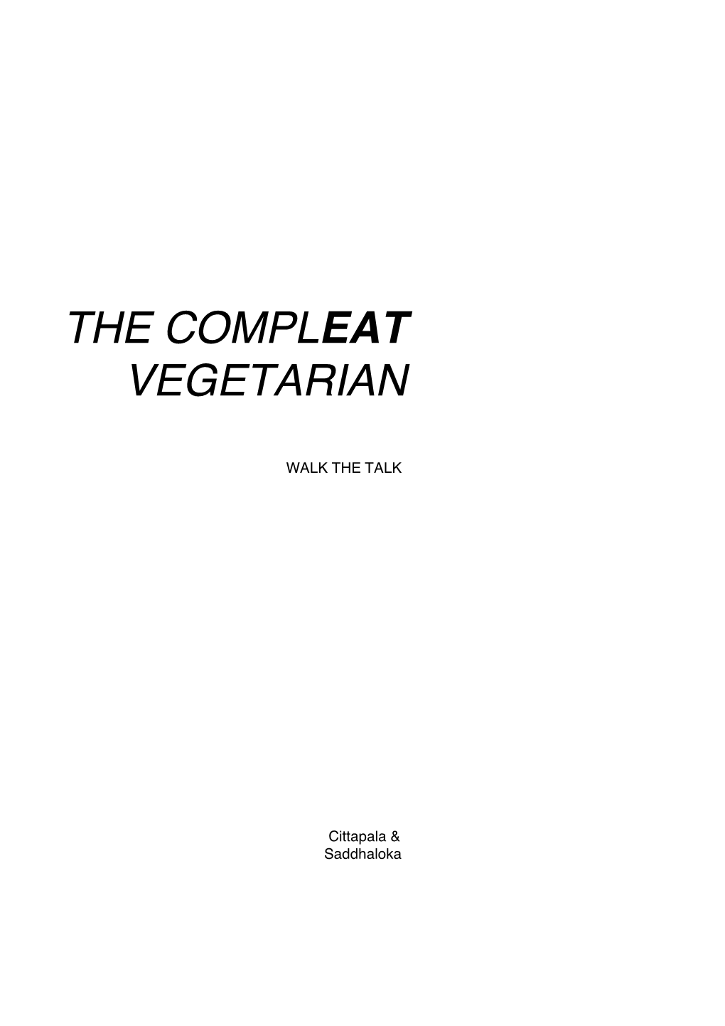 The Compleat Vegetarian