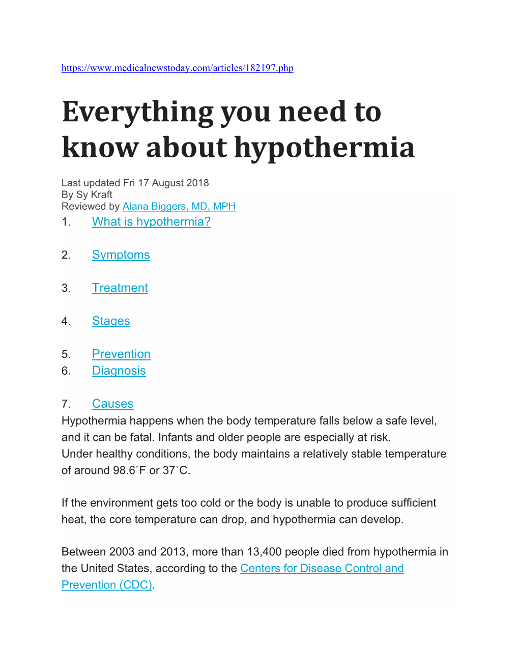 Everything You Need to Know About Hypothermia