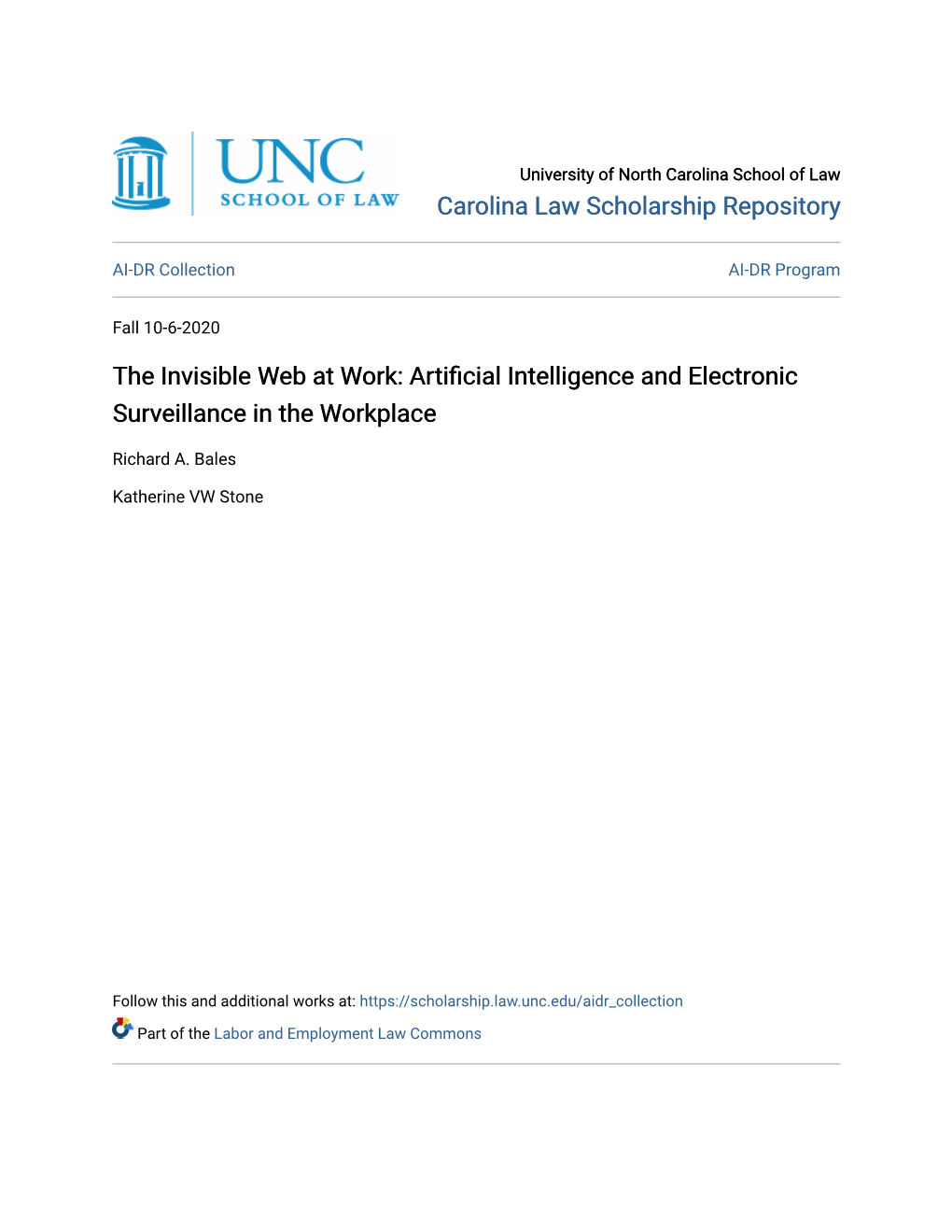 Artificial Intelligence and Electronic Surveillance in the Workplace