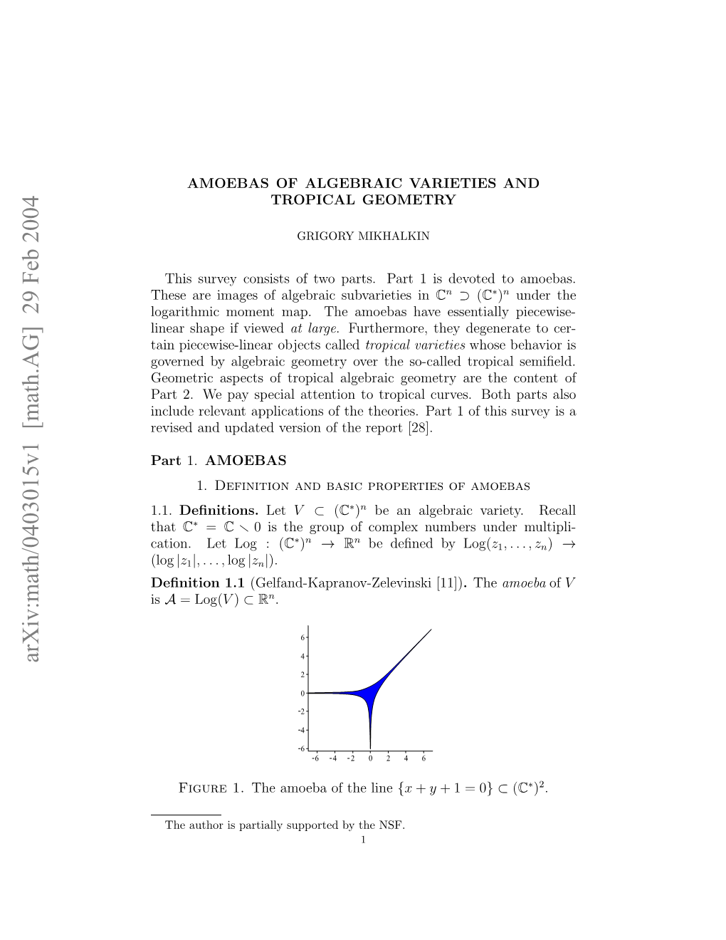 Arxiv:Math/0403015V1 [Math.AG] 29 Feb 2004 Nld Eeatapiain Ftetere.Pr Fti Uvyis Part [28]
