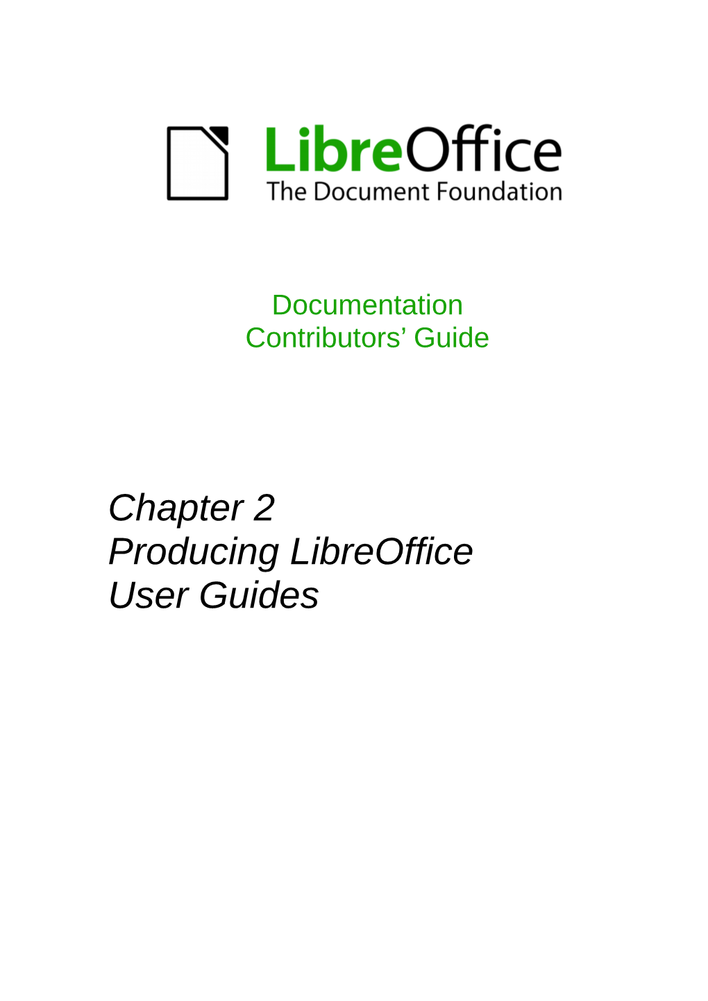 Producing Libreoffice User Guides Copyright