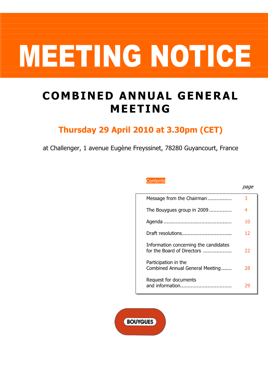 Combined Annual General Meeting