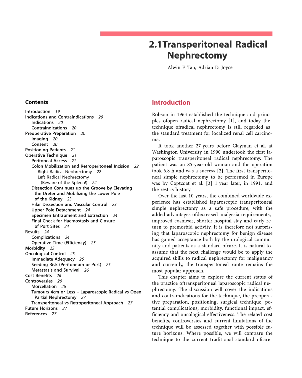 2.1 Transperitoneal Radical Nephrectomy