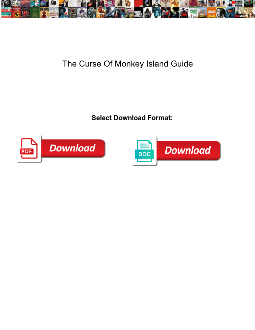 The Curse of Monkey Island Guide