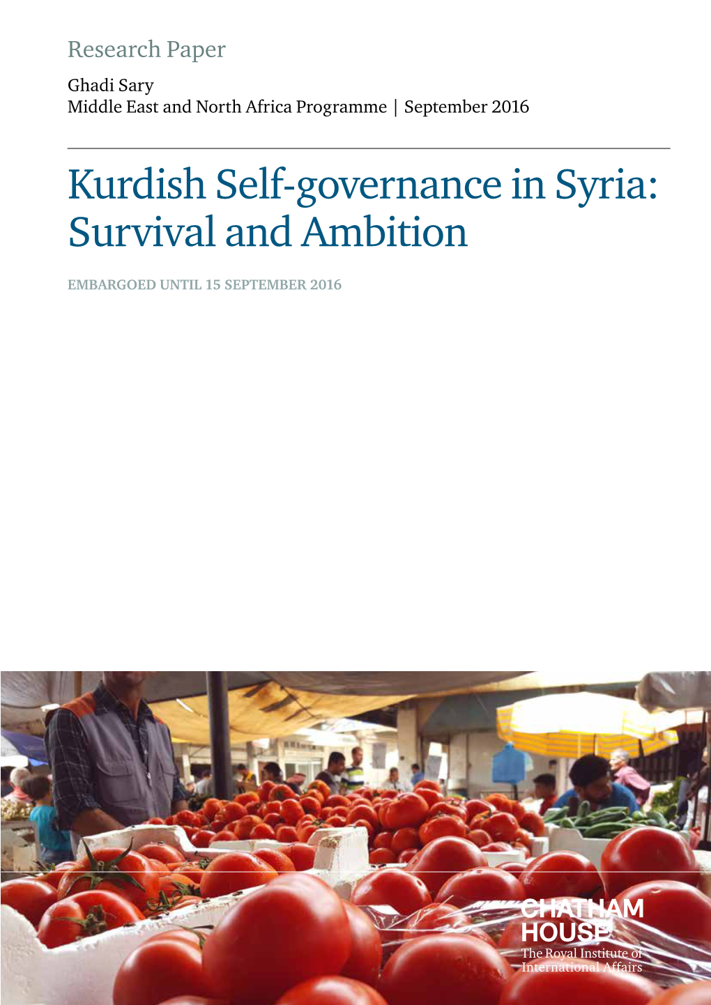 Kurdish Self-Governance in Syria: Survival and Ambition