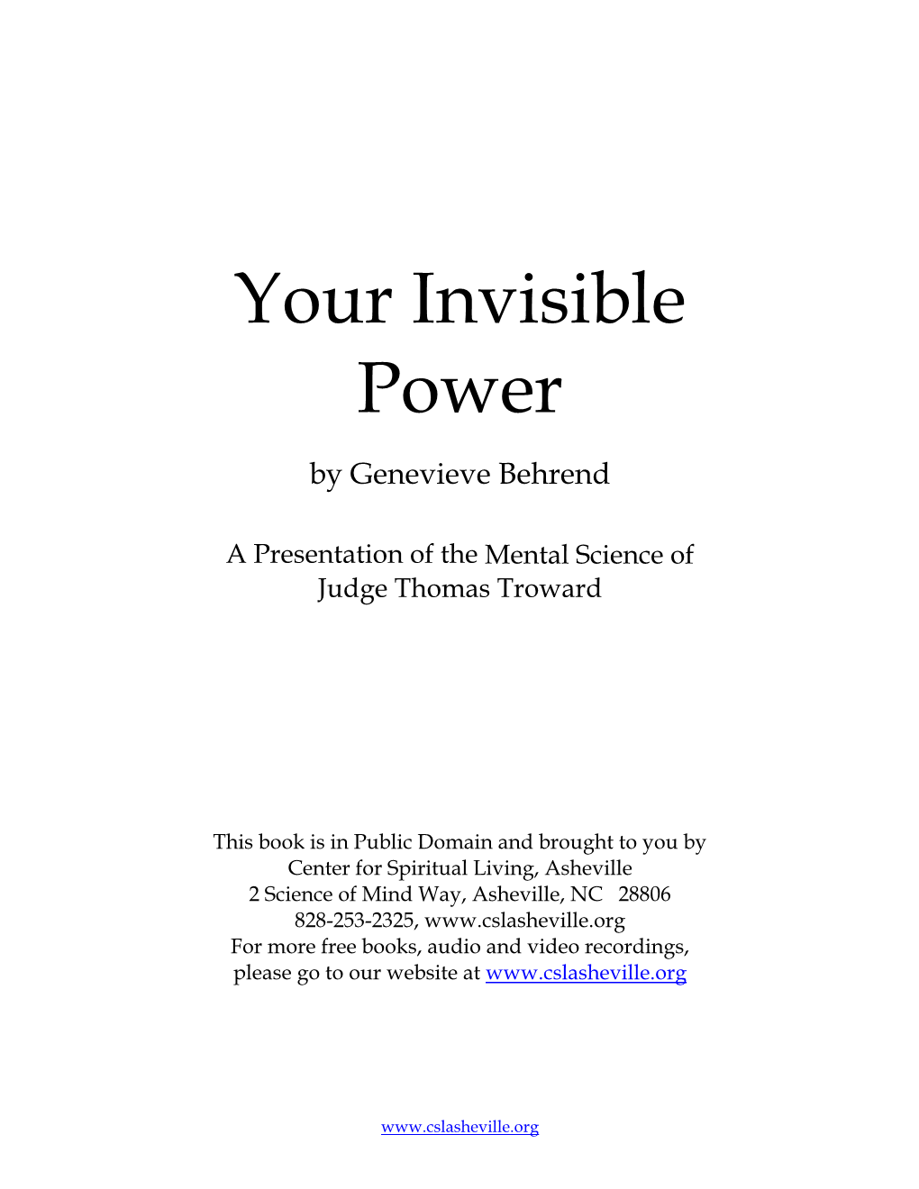 Your Invisible Power