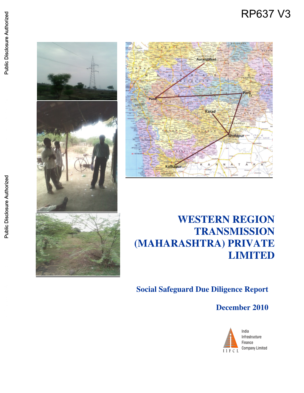 (MAHARASHTRA) PRIVATE LIMITED Social Safeguard Due Diligence Report December 2010