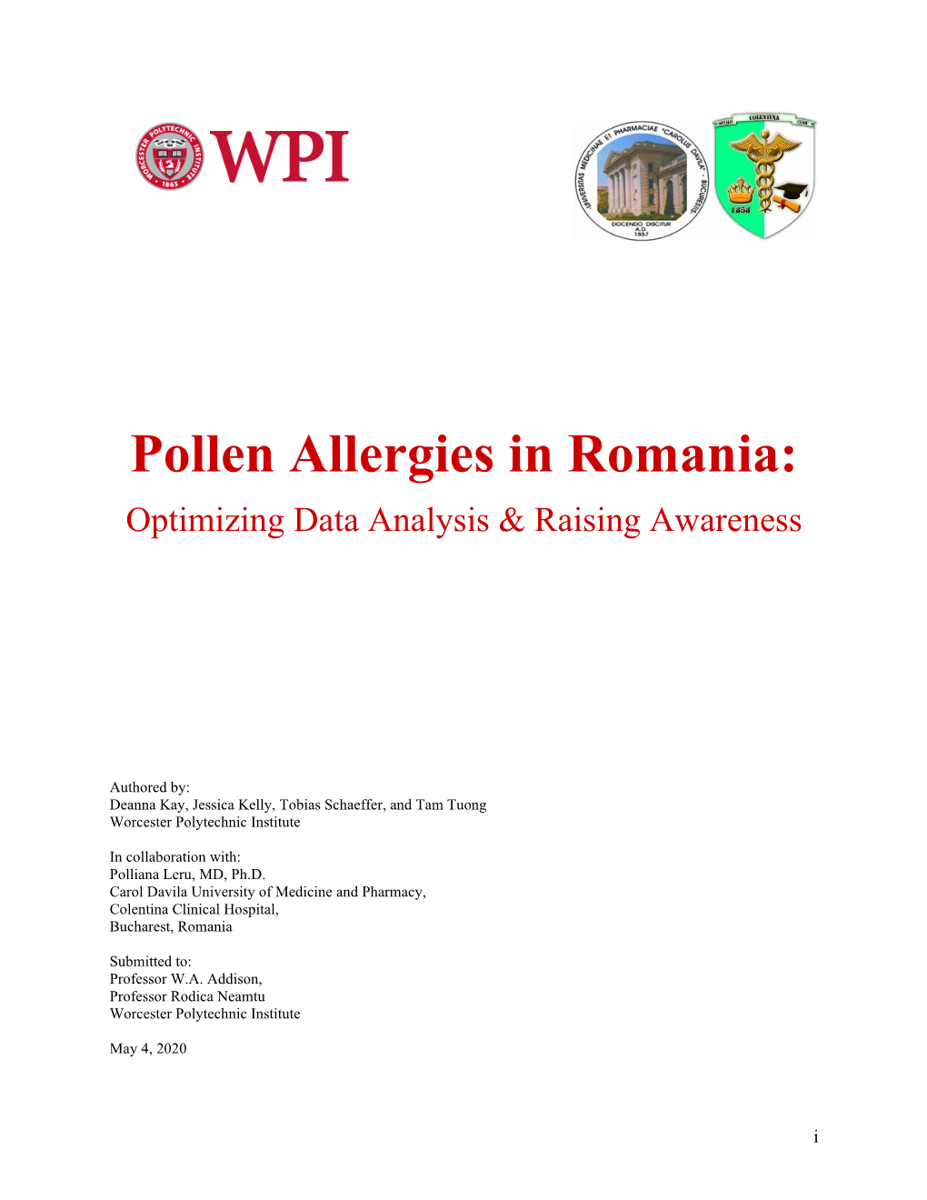 Pollen Allergies in Romania: Optimizing Data Analysis & Raising Awareness