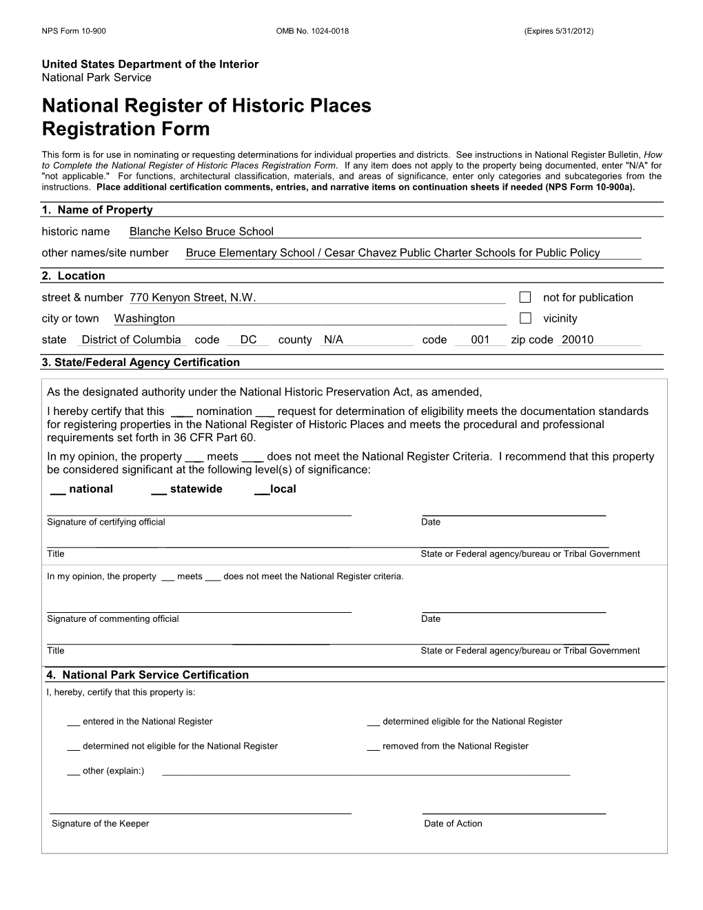 National Register of Historic Places Registration Form: Bruce School