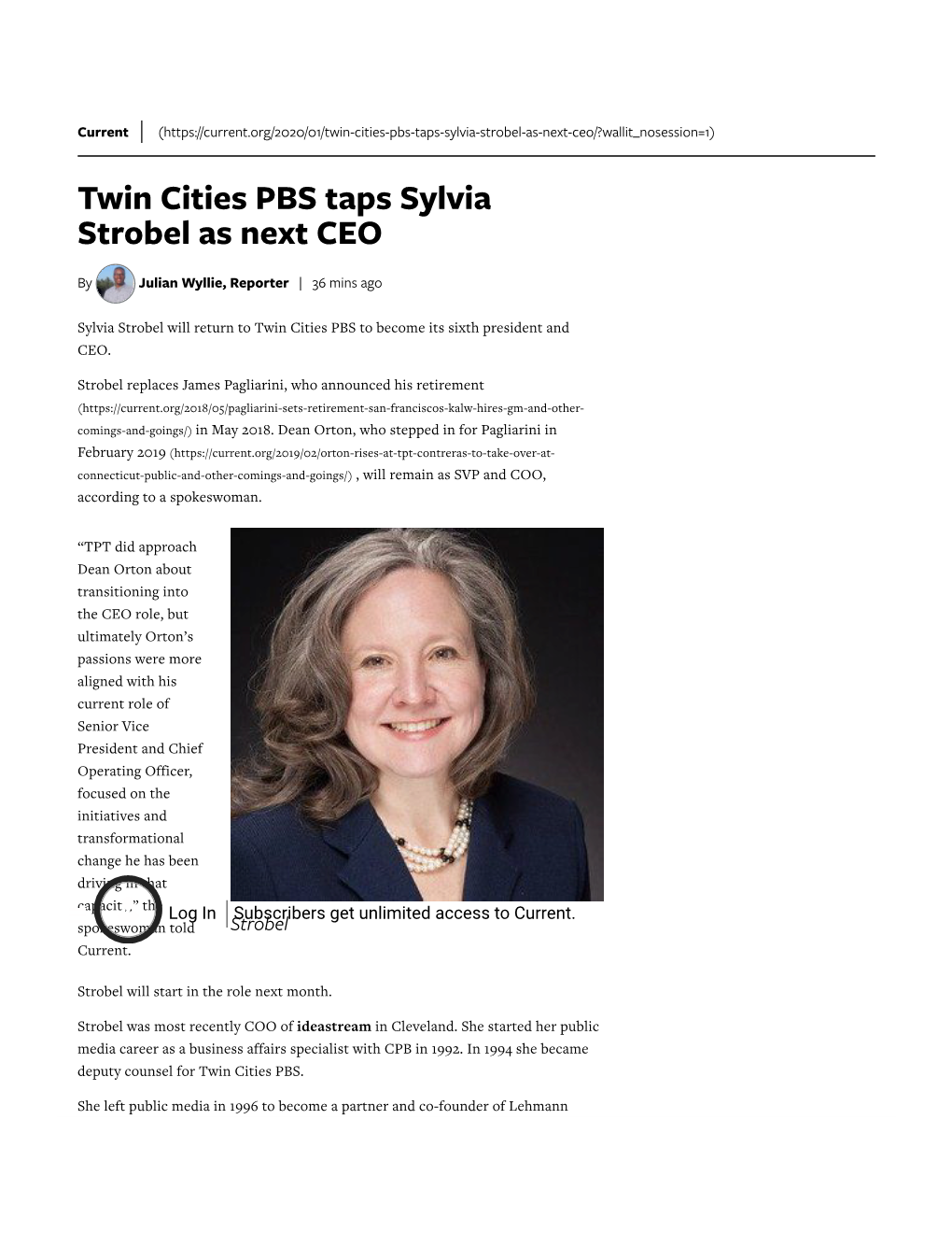 Twin Cities PBS Taps Sylvia Strobel As Next CEO | Current
