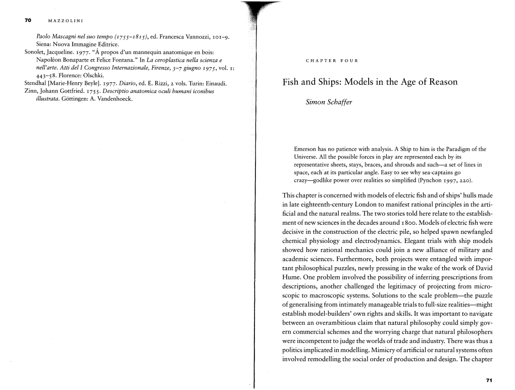 Fish and Ships: Models in the Age of Reason Zinn, Johann Gottfried