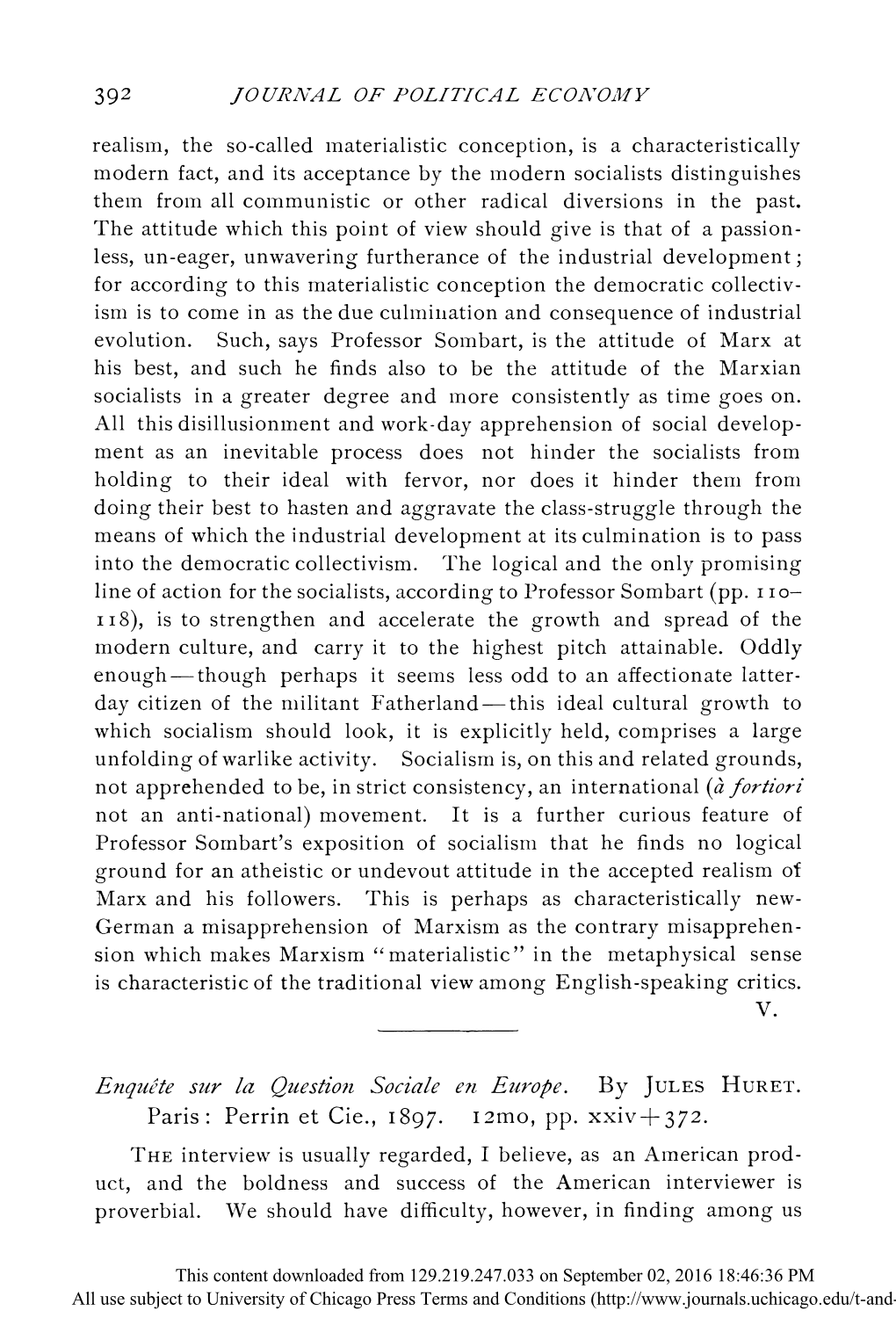 Enquete Sur La Question Sociale En Europe. Jules Huret