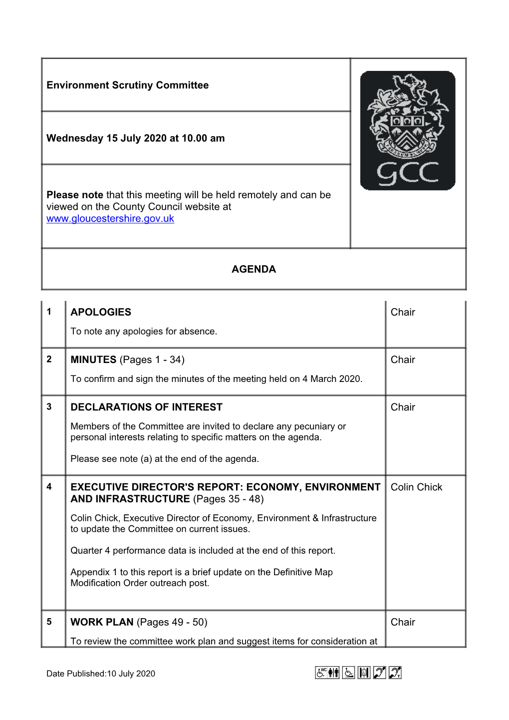 (Public Pack)Agenda Document for Environment Scrutiny Committee