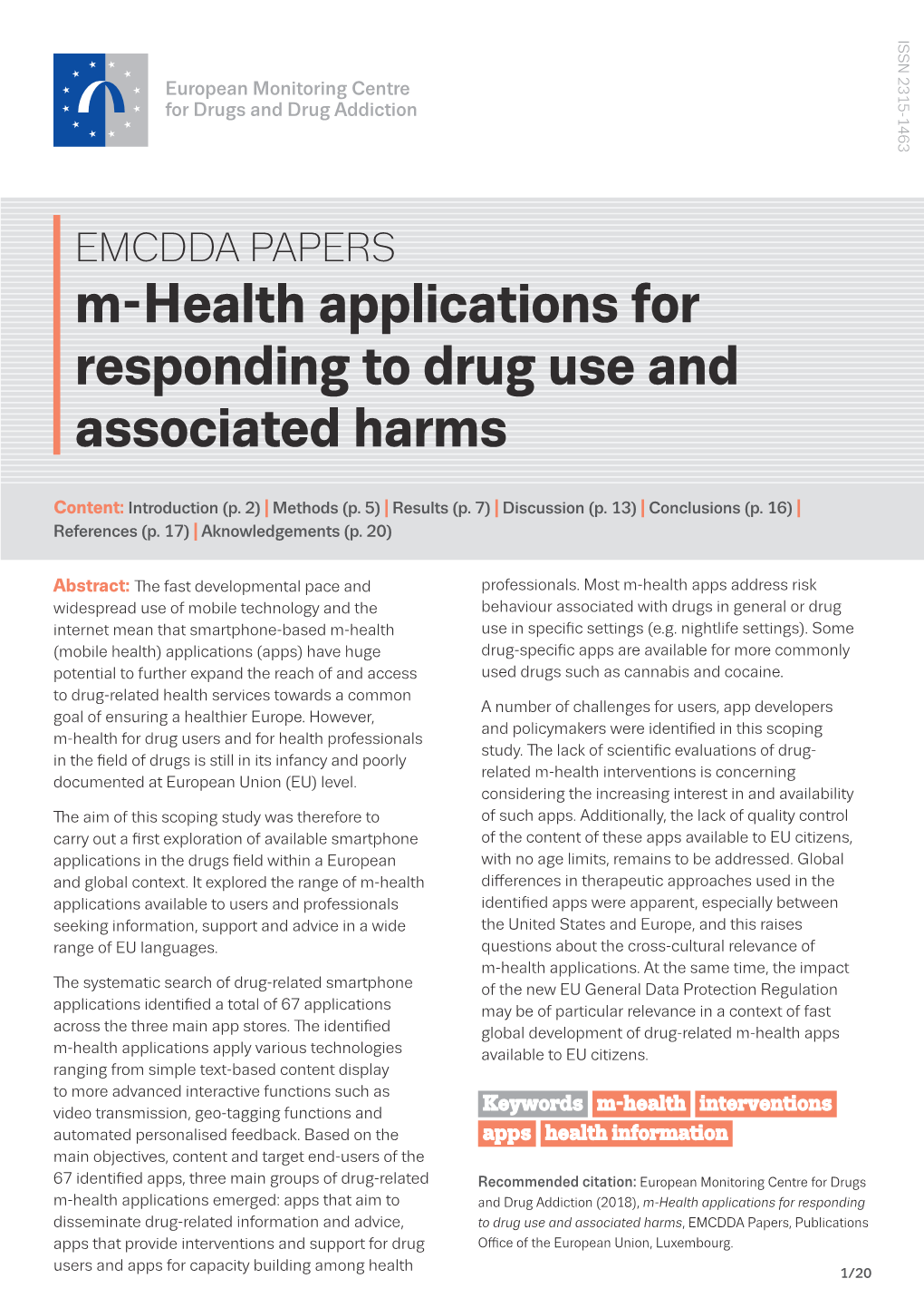 M-Health Applications for Responding to Drug Use and Associated Harms