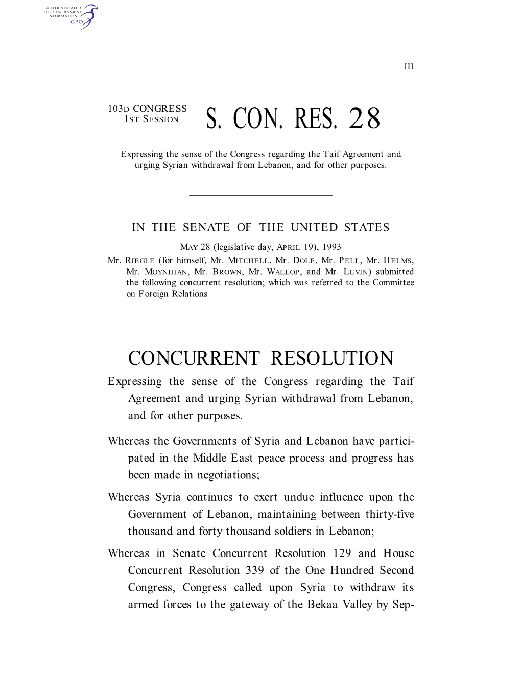 S. Con. Res. 28