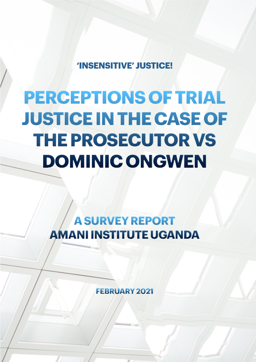 Perceptions of Trial Justice in the Case of the Prosecutor Vs Dominic Ongwen