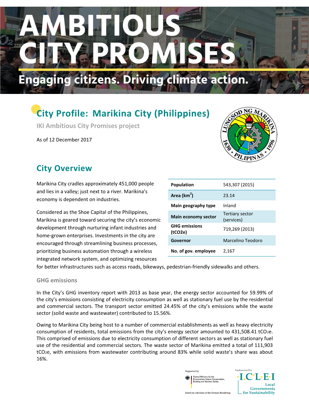 Marikina City (Philippines) IKI Ambitious City Promises Project