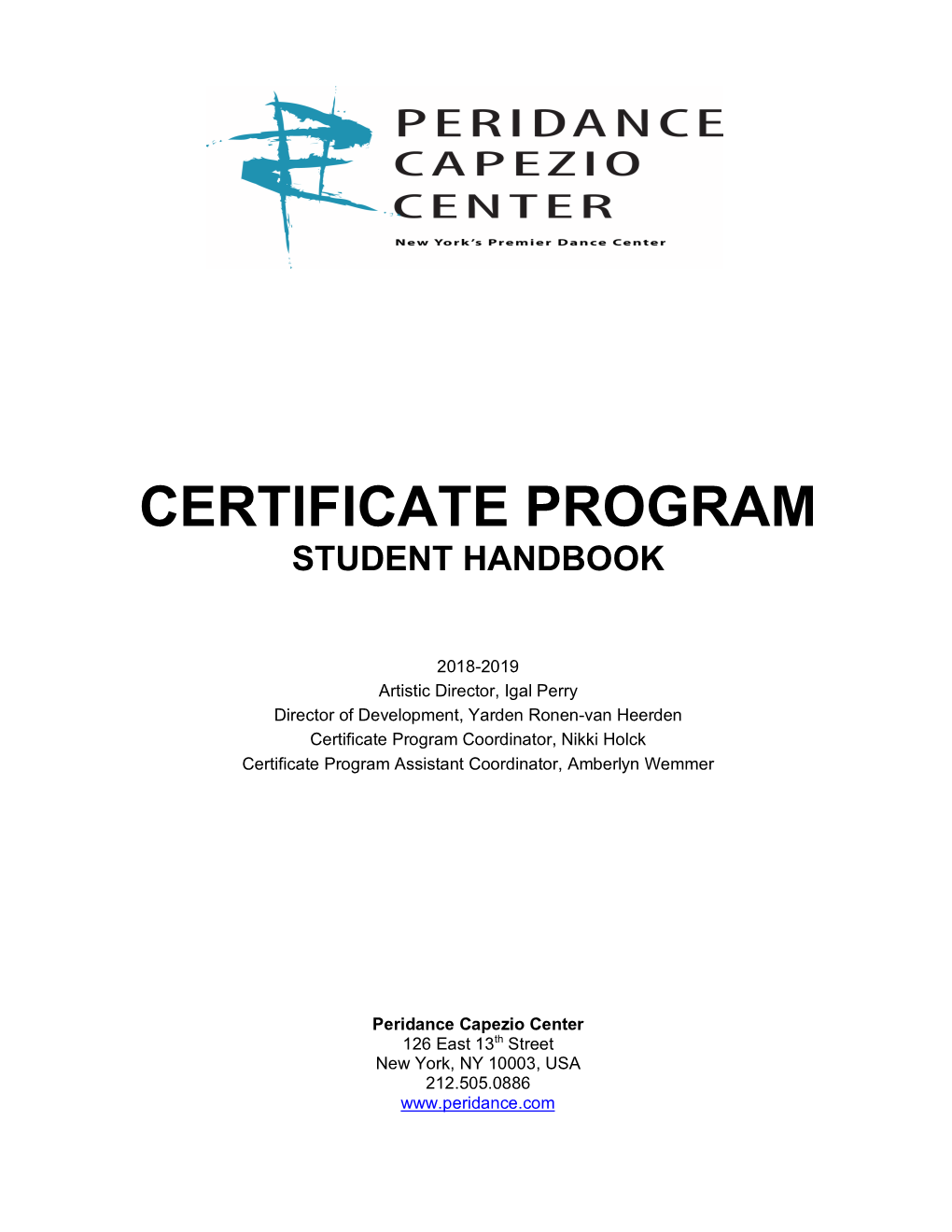 Certificate Program Handbook