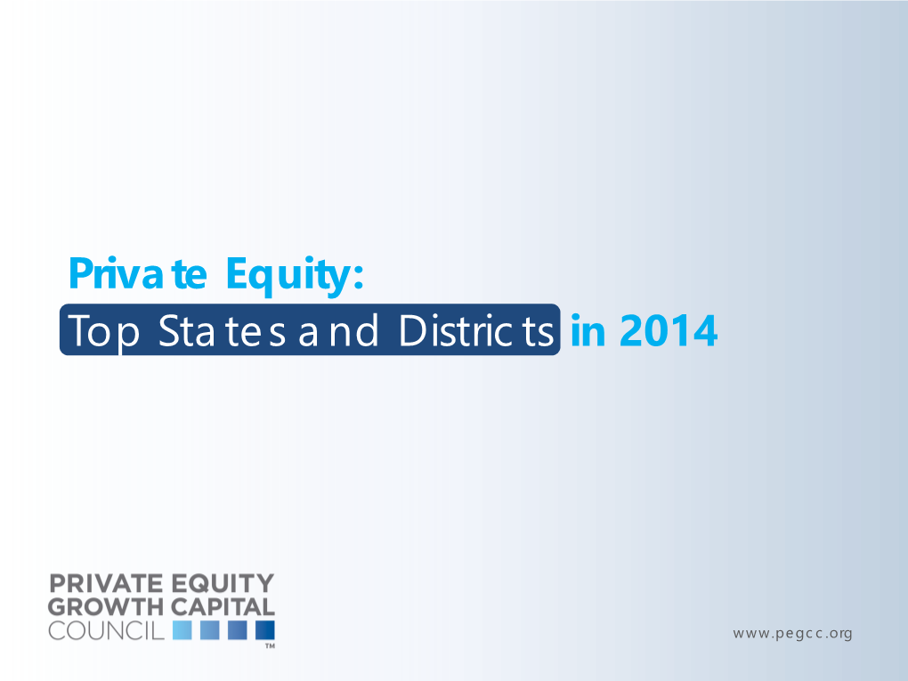 Private Equity: Top States and Districts in 2014