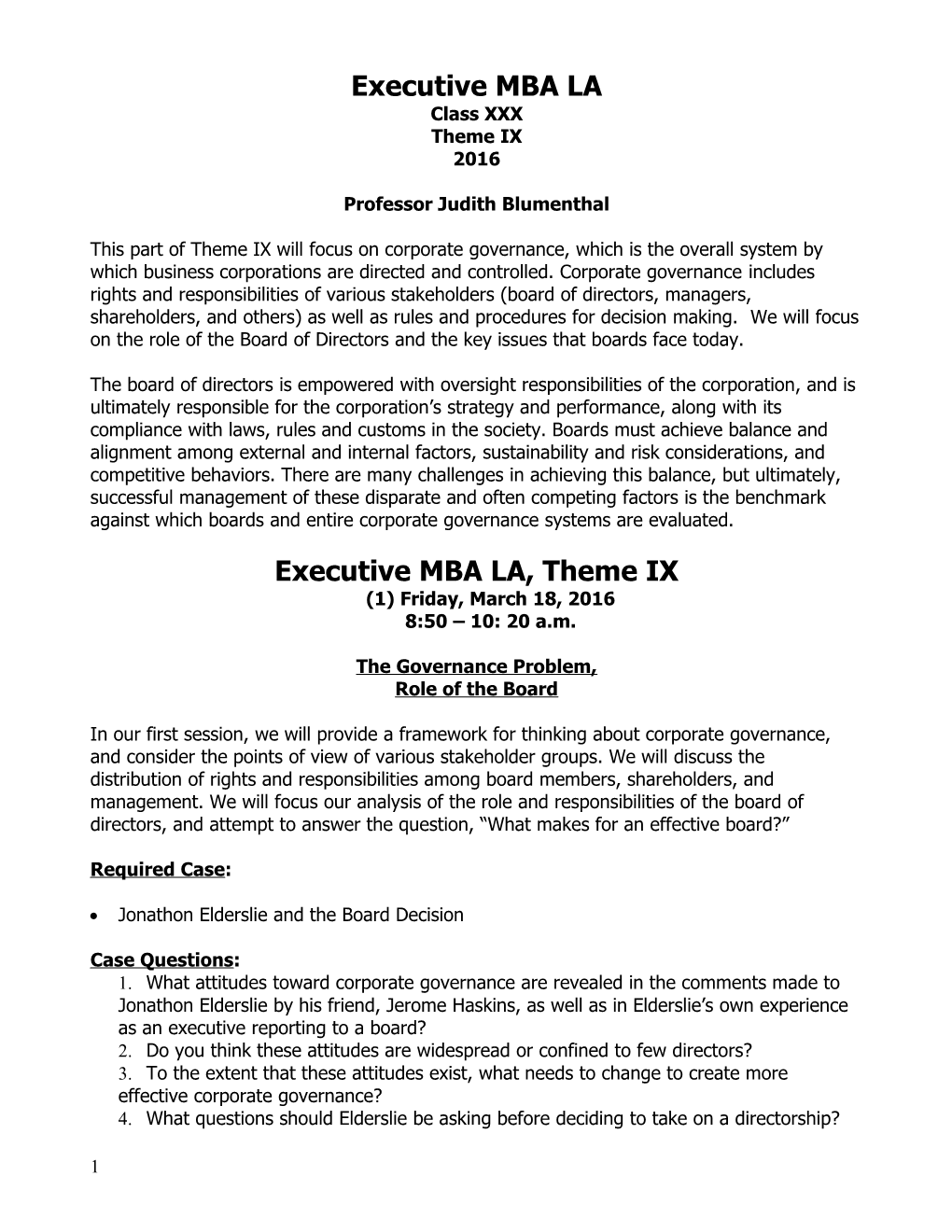 Executive MBA LA