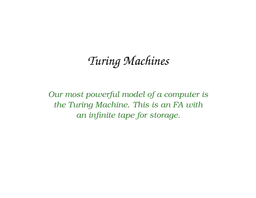 Turing Machines