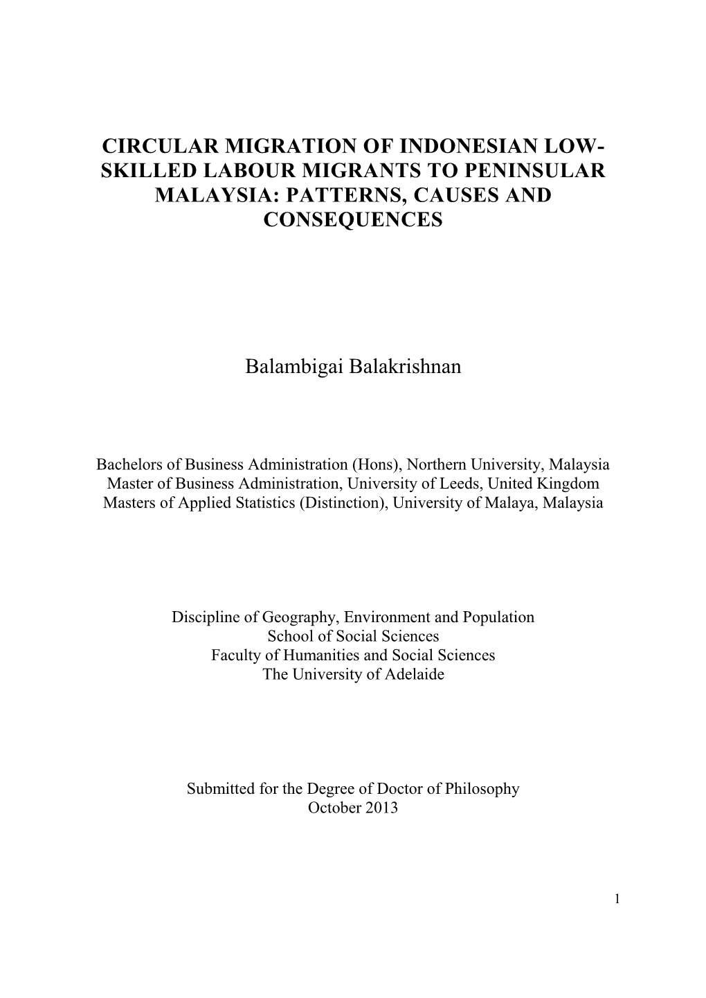 Circular Migration of Indonesian Low-Skilled